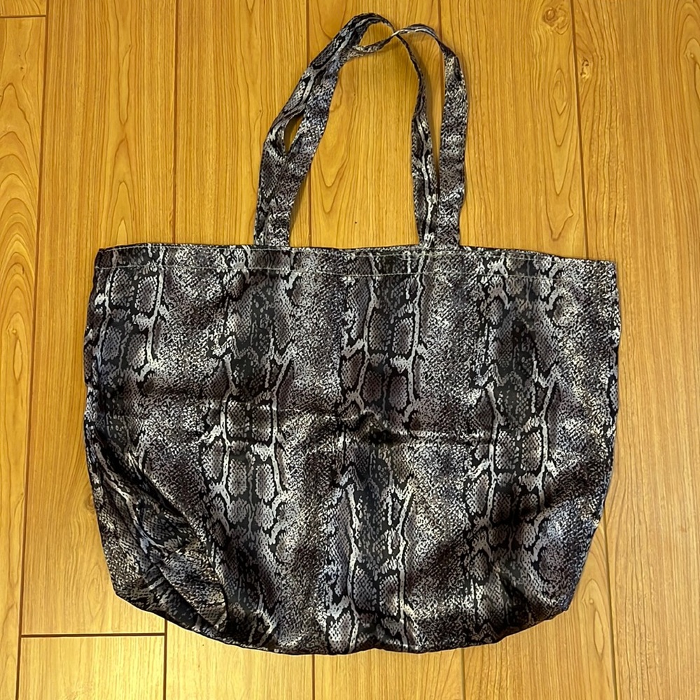 Snakeskin Satin Tote Bag